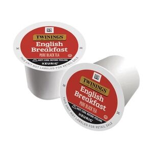 Twinings Decaf English Breakfast Tea K-Cup Pods for Keurig, 56 Count